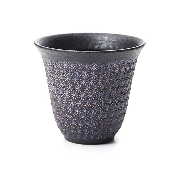 京焼・清水焼 フリーカップ M0781 南蛮三島詰 ピンク 300ml