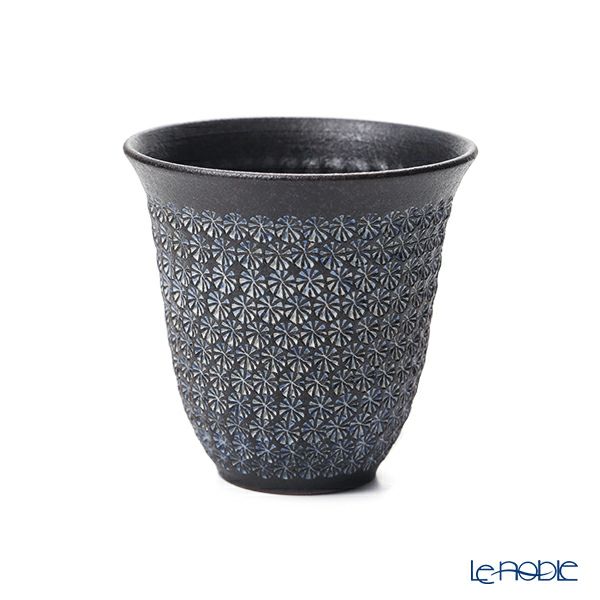 京焼・清水焼 フリーカップ M0782 南蛮三島詰 ブルー 300ml