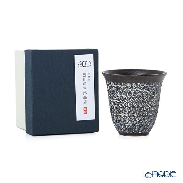 京焼・清水焼 フリーカップ M0782 南蛮三島詰 ブルー 300ml