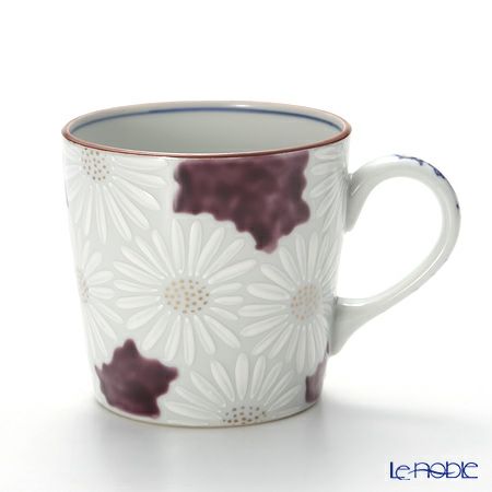 京焼・清水焼 マグカップ K0724 白菊紫地