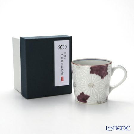 京焼・清水焼 マグカップ K0724 白菊紫地