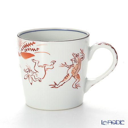 京焼・清水焼 マグカップ S0728 赤高山寺 330ml