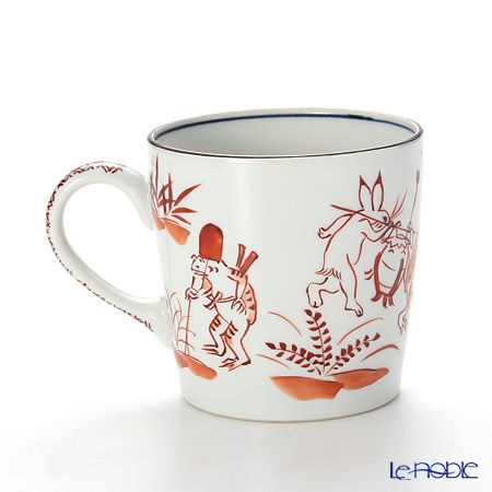 京焼・清水焼 マグカップ S0728 赤高山寺 330ml