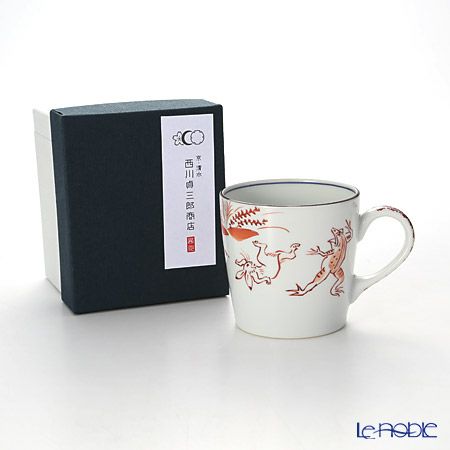 京焼・清水焼 マグカップ S0728 赤高山寺 330ml