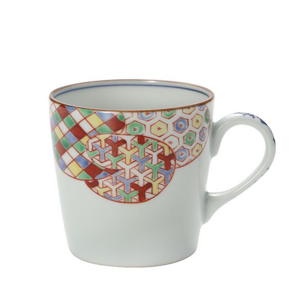 京焼・清水焼 マグカップ M0768 彩色雲小紋