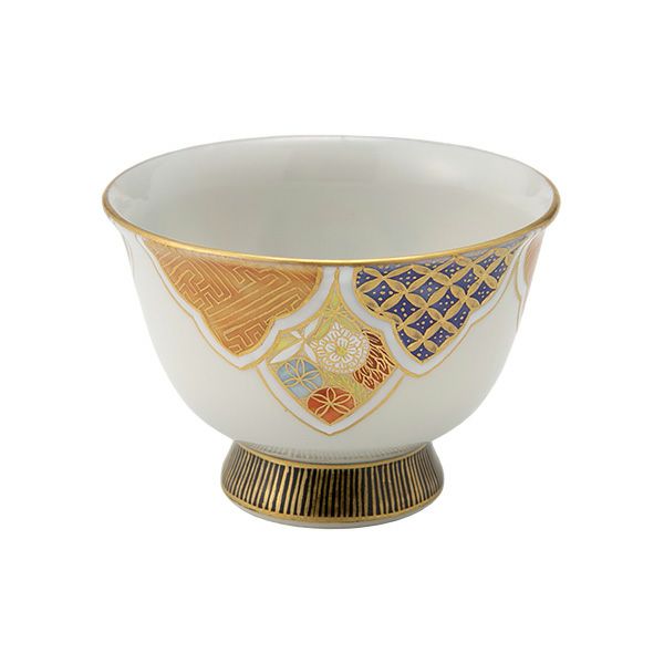 京焼・清水焼 煎茶碗／ぐい呑み 彩花小紋松竹梅 50ml T09170