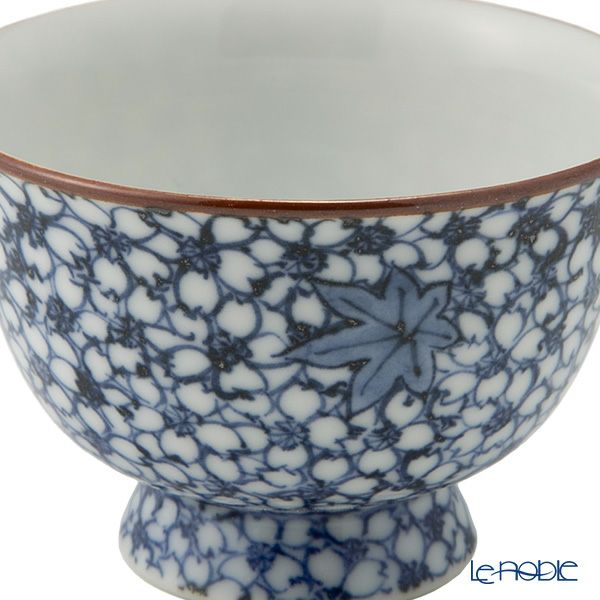 京焼・清水焼 煎茶碗／ぐい呑み 染付雲錦詰 50ml T09168