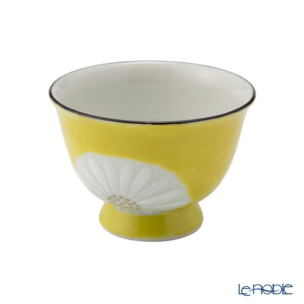 京焼・清水焼 煎茶碗／ぐい呑み 白菊黄地 K09156 50ml