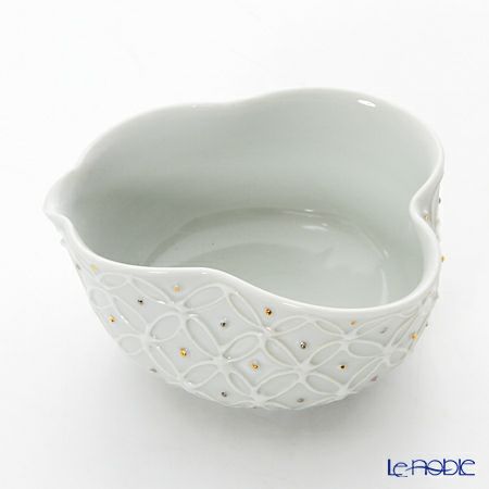 京焼・清水焼 湯さまし S0833 白磁金銀彩七宝紋 洸春窯／高島慎一