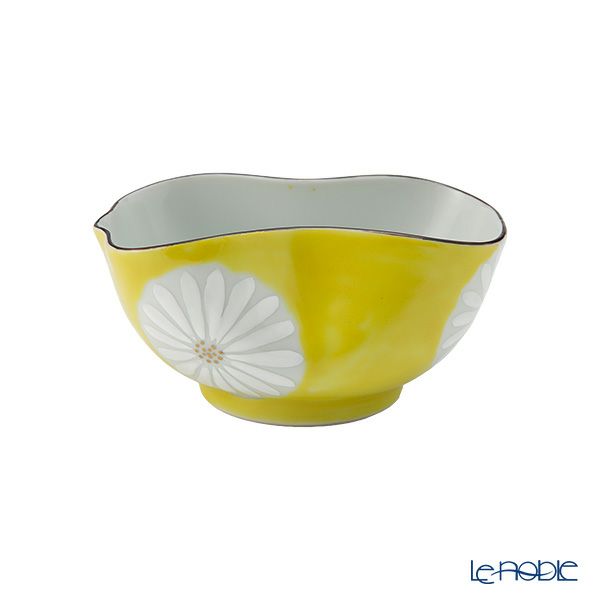 京焼・清水焼 湯さまし／小鉢 白菊黄地 120ml K09153