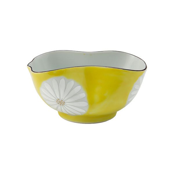 京焼・清水焼 湯さまし／小鉢 白菊黄地 120ml K09153