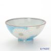 京焼・清水焼 飯碗 白菊青地 K0501