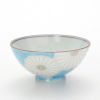 京焼・清水焼 飯碗 白菊青地 K0501