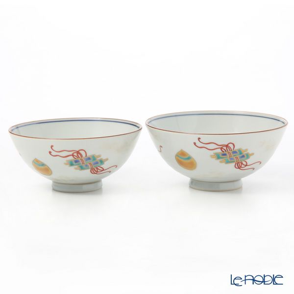 京焼・清水焼 組飯碗 ペア S0582 彩宝紋