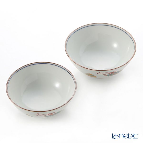 京焼・清水焼 組飯碗 ペア S0582 彩宝紋