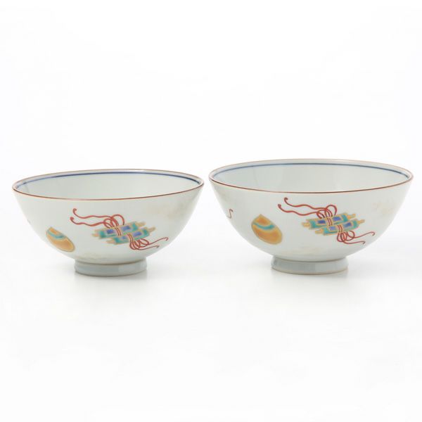京焼・清水焼 組飯碗 ペア S0582 彩宝紋