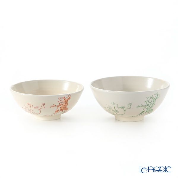 京焼・清水焼 組飯碗 ペア S0566 御本高山寺