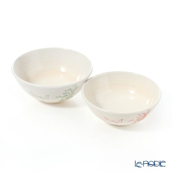 京焼・清水焼 組飯碗 ペア S0566 御本高山寺