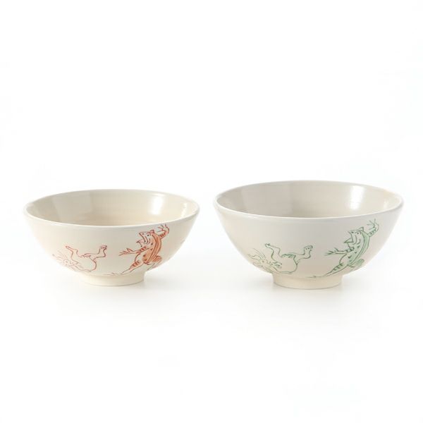 京焼・清水焼 組飯碗 ペア S0566 御本高山寺