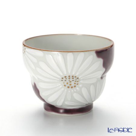 京焼・清水焼 ぐい呑 K0927 白菊紫地