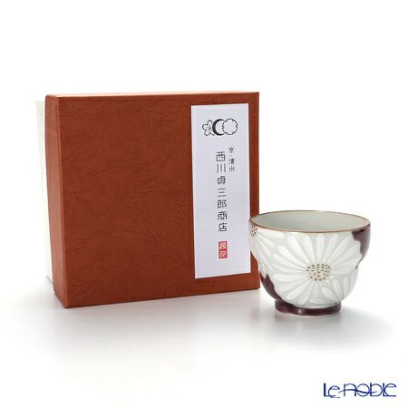 京焼・清水焼 ぐい呑 K0927 白菊紫地