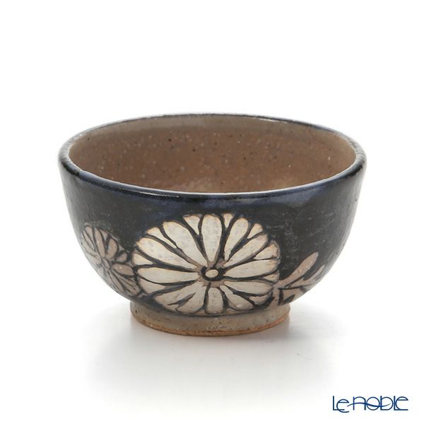京焼・清水焼 ぐい呑 M09115 鉄絵菊花紋 80ml