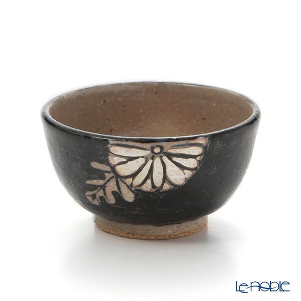 京焼・清水焼 ぐい呑 M09115 鉄絵菊花紋 80ml