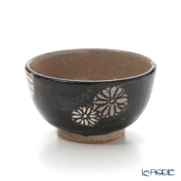 京焼・清水焼 ぐい呑 M09115 鉄絵菊花紋 80ml