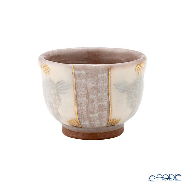 京焼・清水焼 煎茶碗／ぐい呑 志野花三島 K09125 100ml