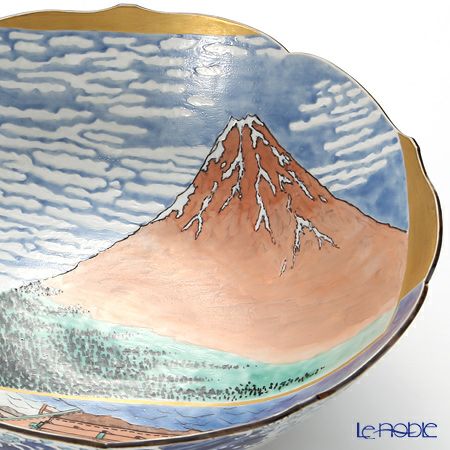 京焼・清水焼 大鉢 NK0161 赤富士大鉢