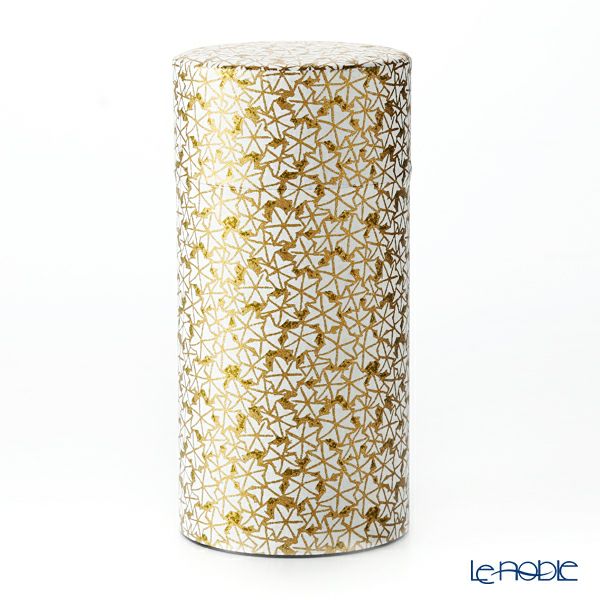 西川貞三郎商店 茶缶 S0884 紅葉 金 200g アルミ製