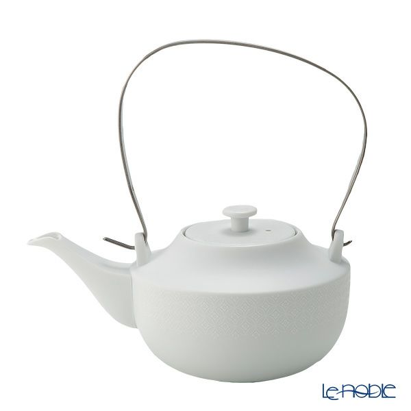 西川貞三郎商店 NISHIKAWA JAPAN KATA ティーポット 凪華 マット ホワイト／七宝文様 800ml NJ02-002