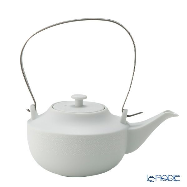 西川貞三郎商店 NISHIKAWA JAPAN KATA ティーポット 凪華 マット ホワイト／七宝文様 800ml NJ02-002