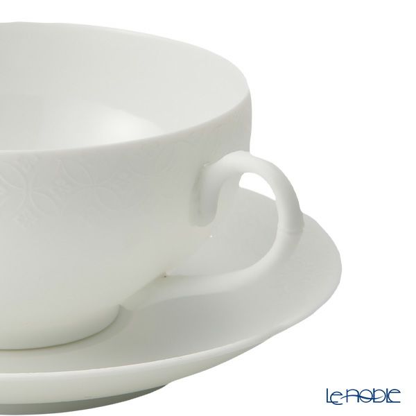 西川貞三郎商店 NISHIKAWA JAPAN KATA エッグシェル／卵殻手（らんかくで） ティーカップ＆ソーサー 凪華 マット ホワイト／七宝文様 220ml NJ07-002