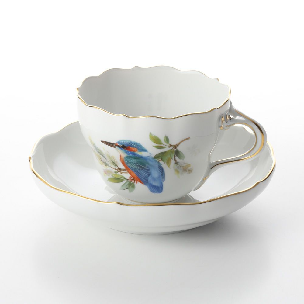 マイセン（Meissen） 鳥 260210／00582／Kingfisher コーヒーカップ＆ソーサー 200ml カワセミ