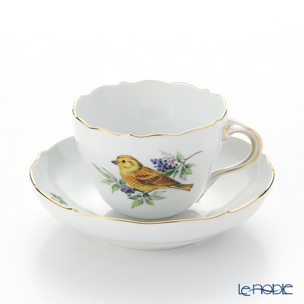 マイセン（Meissen） 鳥 260210／00582／Yellow Hammer コーヒーカップ＆ソーサー 200ml キアオジ