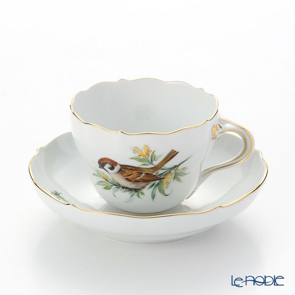 マイセン（Meissen） 鳥 260210／00582／Sparrow コーヒーカップ＆ソーサー 200ml スズメ