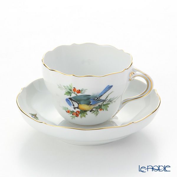 マイセン（Meissen） 鳥 260210／00582／Blue Titmouse コーヒーカップ＆ソーサー 200ml アオガラ