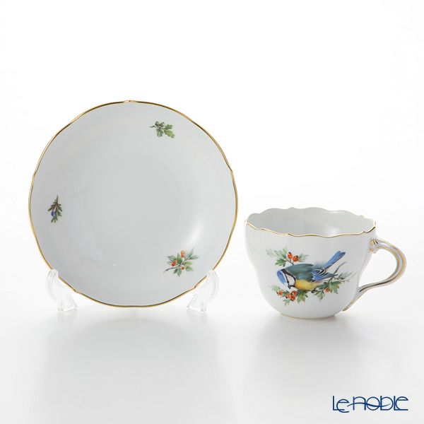 マイセン（Meissen） 鳥 260210／00582／Blue Titmouse コーヒーカップ＆ソーサー 200ml アオガラ