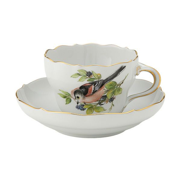マイセン（Meissen） 鳥 260210／00582／Long-tailed Titmouse コーヒーカップ＆ソーサー 200ml エナガ