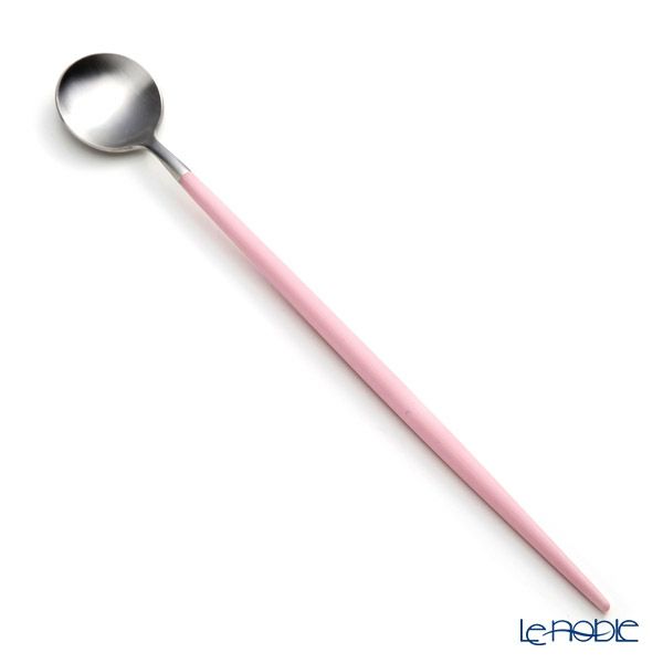 クチポール ゴア GOA ピンク／シルバー ロングドリンクスプーン 21cm マット仕上げ