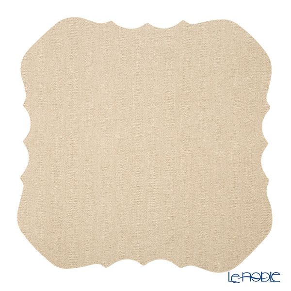 トルコ雑貨 アルテペレ スクエア プレースマット／ランチョンマット デニム調 ベージュ 38×38cm PVC加工合皮製 撥水加工