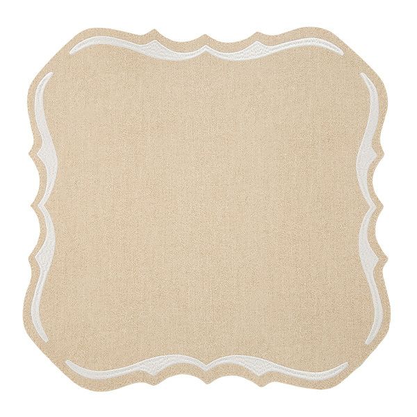 トルコ雑貨 アルテペレ スクエア プレースマット／ランチョンマット デニム調 ベージュ 38×38cm PVC加工合皮製 撥水加工