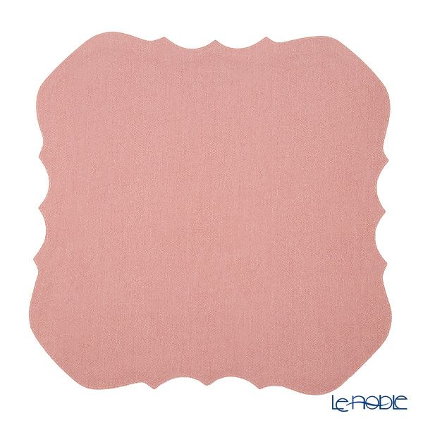 トルコ雑貨 アルテペレ スクエア プレースマット／ランチョンマット デニム調 ピンク 38×38cm PVC加工合皮製 撥水加工