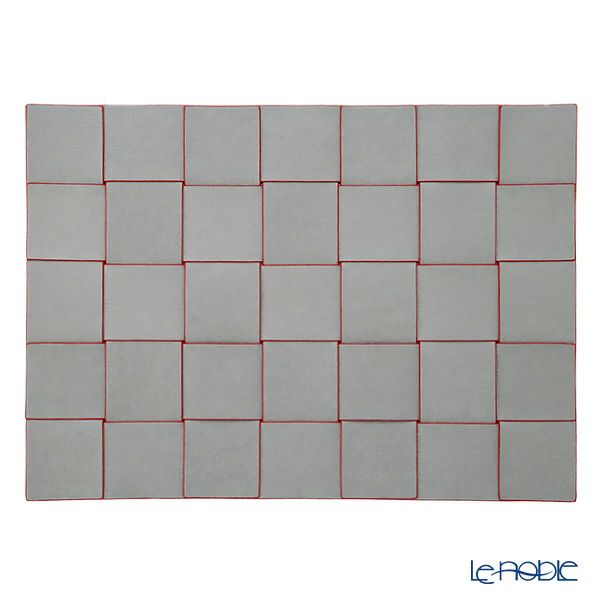 トルコ雑貨 アルテペレ 長方形 プレースマット／ランチョンマット シルバー／ブラック 31.5×44cm PVC加工合皮製 撥水加工