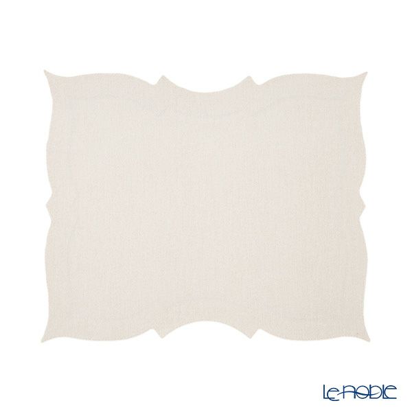 トルコ雑貨 アルテペレ バタフライ プレースマット／ランチョンマット デニム調 ホワイト／ピンク 38cm PVC加工合皮製 撥水加工