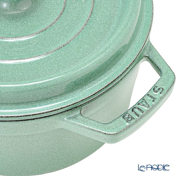 ストウブ（staub） ピコ・ココット ラウンド 20cm／2.2L セージグリーン 両手鍋