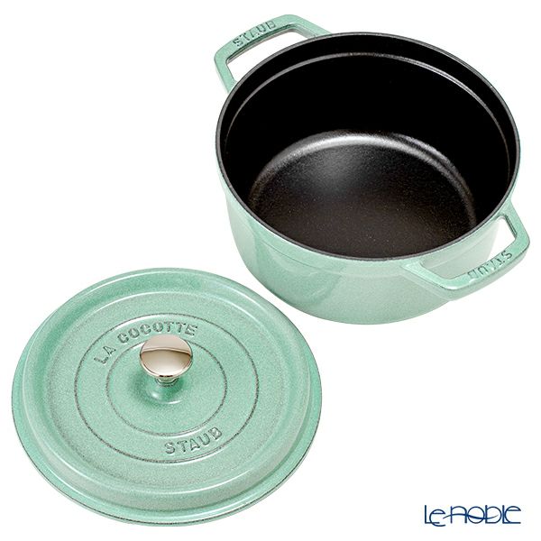 ストウブ（staub） ピコ・ココット ラウンド 22cm／2.6L セージグリーン 両手鍋