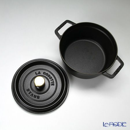 ストウブ（staub） ピコ・ココット ラウンド 20cm／2.2L ブラック