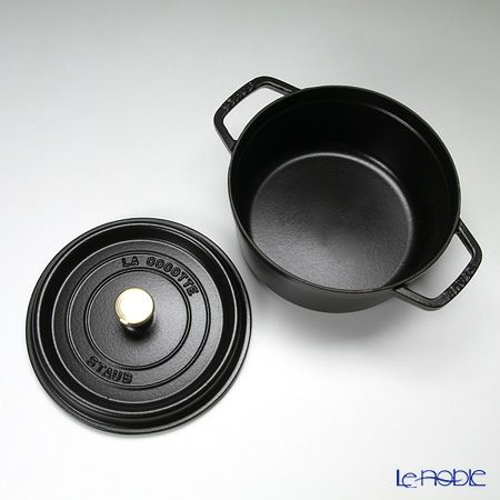 ストウブ（staub） ピコ・ココット ラウンド 22cm／2.6L ブラック